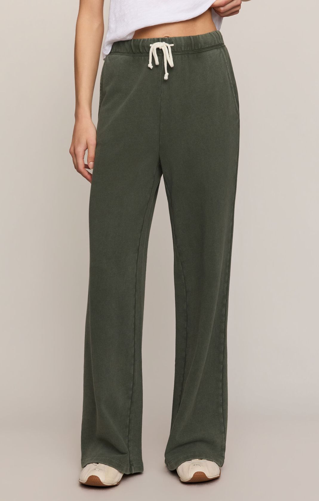 Z Supply: Hunter Knit Pant-Classic Olive-4-Bottoms-Z SUPPLY-Usher & Co - Women's Boutique Located in Atoka, OK and Durant, OK