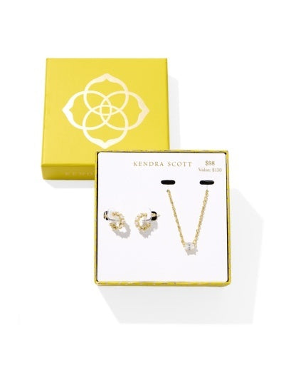 Kendra Scott: Cailin Crystal Gift Set-Gold-7- Jewelry-KENDRA SCOTT-Usher & Co - Women's Boutique Located in Atoka, OK and Durant, OK