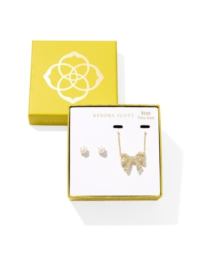 Kendra Scott: Krista Bow And Ashton Gift Set-Gold-7- Jewelry-KENDRA SCOTT-Usher & Co - Women's Boutique Located in Atoka, OK and Durant, OK