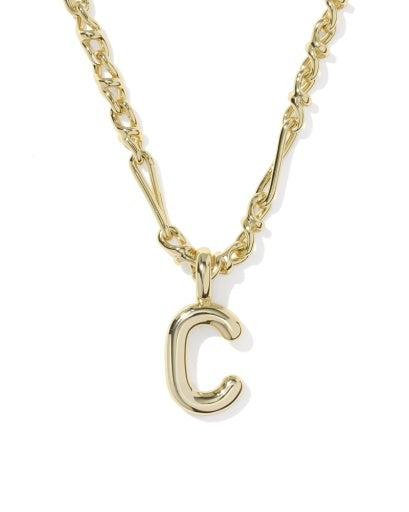 Kendra Scott: Bubble Letter Necklace-Gold-7- Jewelry-Kendra Scott-Usher & Co - Women's Boutique Located in Atoka, OK and Durant, OK