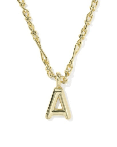 Kendra Scott: Bubble Letter Necklace-Gold-7- Jewelry-Kendra Scott-Usher & Co - Women's Boutique Located in Atoka, OK and Durant, OK