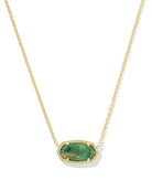 Kendra Scott: Elisa Necklace-Gold Bronze Veined Green Malachite Necklace-7- Jewelry-Kendra Scott-Usher & Co - Women's Boutique Located in Atoka, OK and Durant, OK