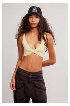 Free People Movement: Never Better Twist Crop - Sunlit Yellow-1- Tops-Free People Movement-Usher & Co - Women's Boutique Located in Atoka, OK and Durant, OK