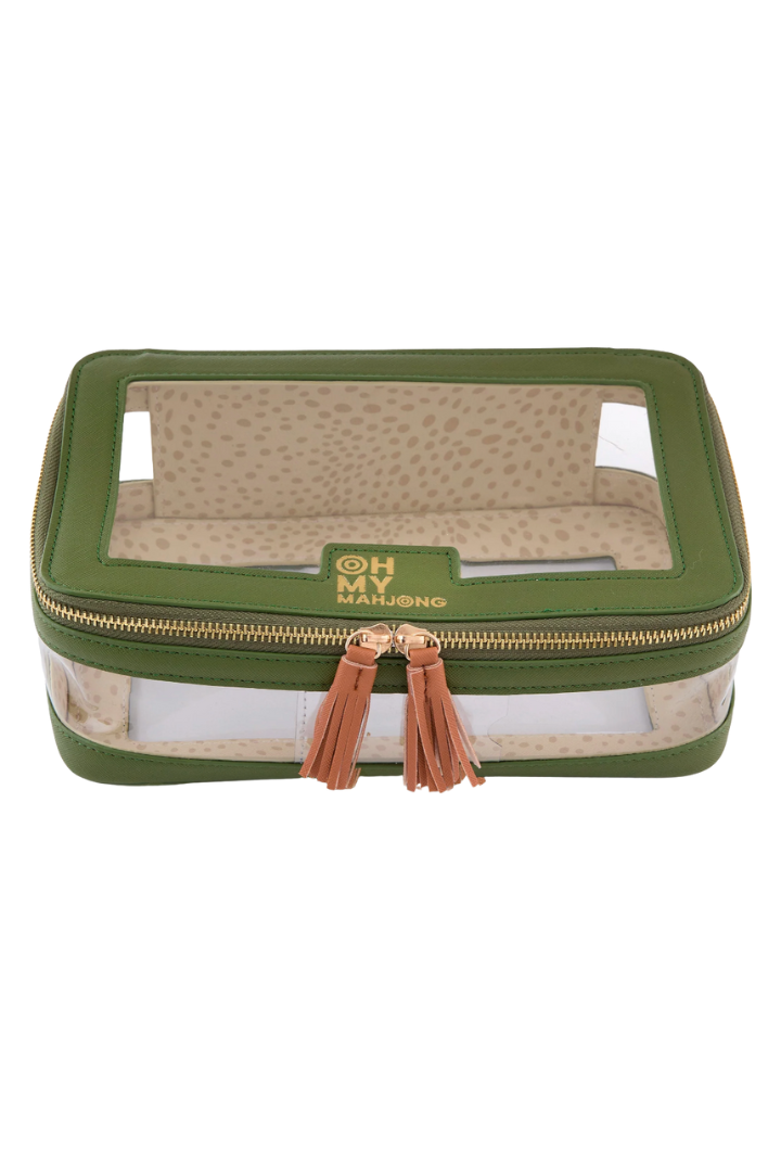 Oh My Mahjong: Olive Tile Storage Bag-11- Gift/Home-Oh My Mahjong-Usher & Co - Women's Boutique Located in Atoka, OK and Durant, OK