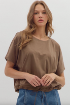 Everyday Drawstring Top-6- Dress/Romp/Jump-ENTRO-Usher & Co - Women's Boutique Located in Atoka, OK and Durant, OK