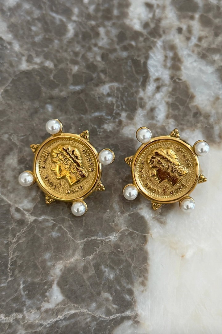 Pearl Coin Earring-7- Jewelry-ChanSutt Pearls-Usher & Co - Women's Boutique Located in Atoka, OK and Durant, OK