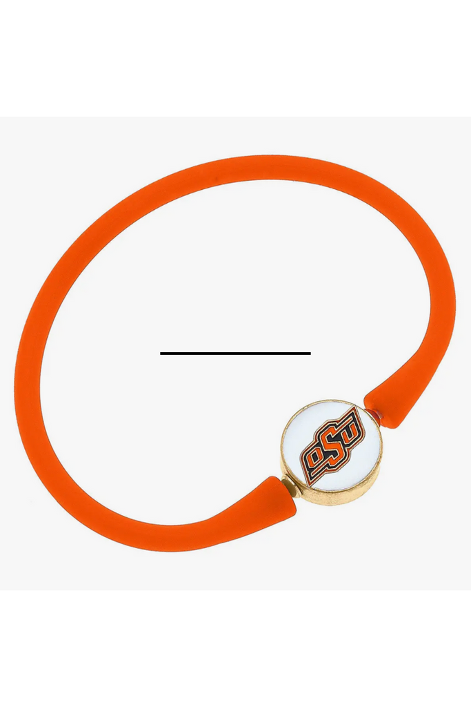Silicone Bracelet-Orange OSU-Bracelets-Canvas Style-Usher & Co - Women's Boutique Located in Atoka, OK and Durant, OK