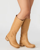 Steve Madden: Riggs Wide Calf Boots-Banana Leather-9- Shoes-Steve Madden-Usher & Co - Women's Boutique Located in Atoka, OK and Durant, OK