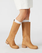 Steve Madden: Riggs Banana Leather Boots-9- Shoes-USHER & CO -Usher & Co - Women's Boutique Located in Atoka, OK and Durant, OK