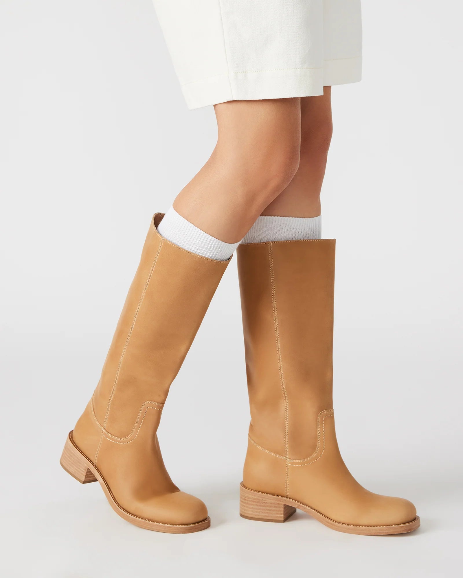 Steve Madden: Riggs Banana Leather Boots-9- Shoes-USHER & CO -Usher & Co - Women's Boutique Located in Atoka, OK and Durant, OK