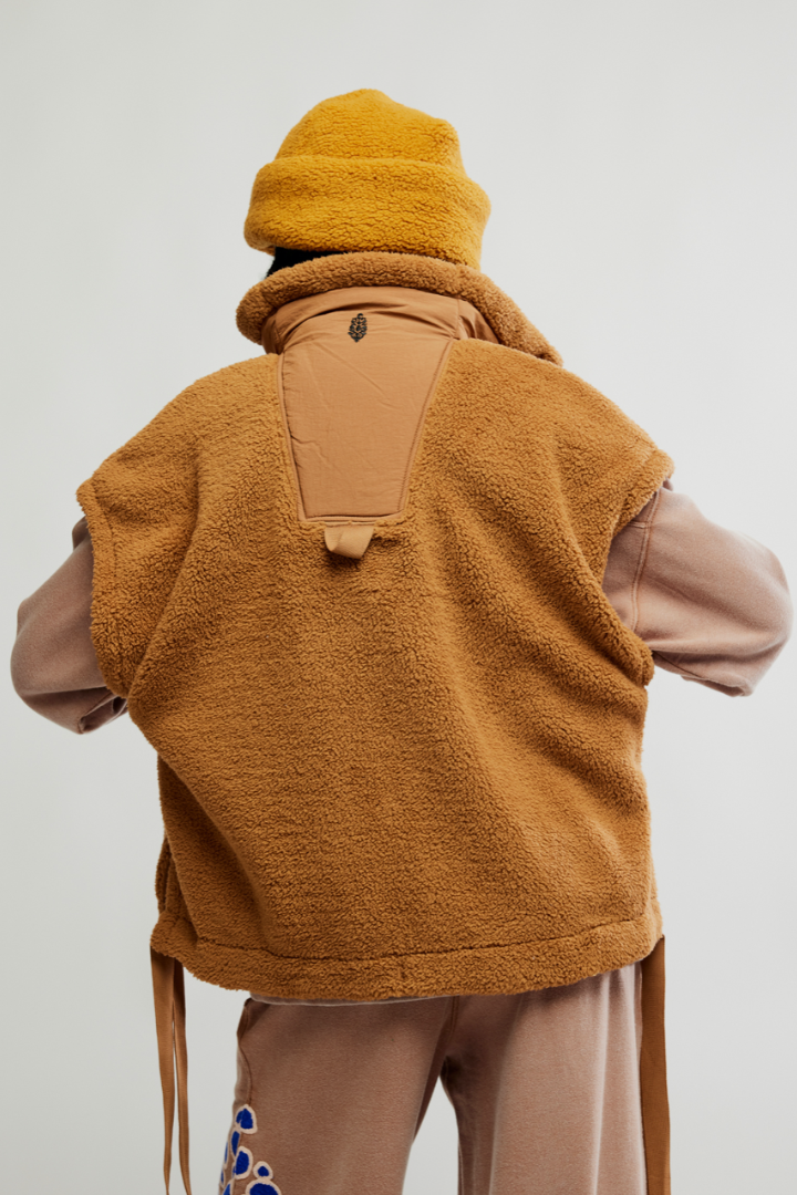 FP Movement: Scout It Out Fleece Vest-Twig-2- Tops Over-Free People Movement-Usher & Co - Women's Boutique Located in Atoka, OK and Durant, OK