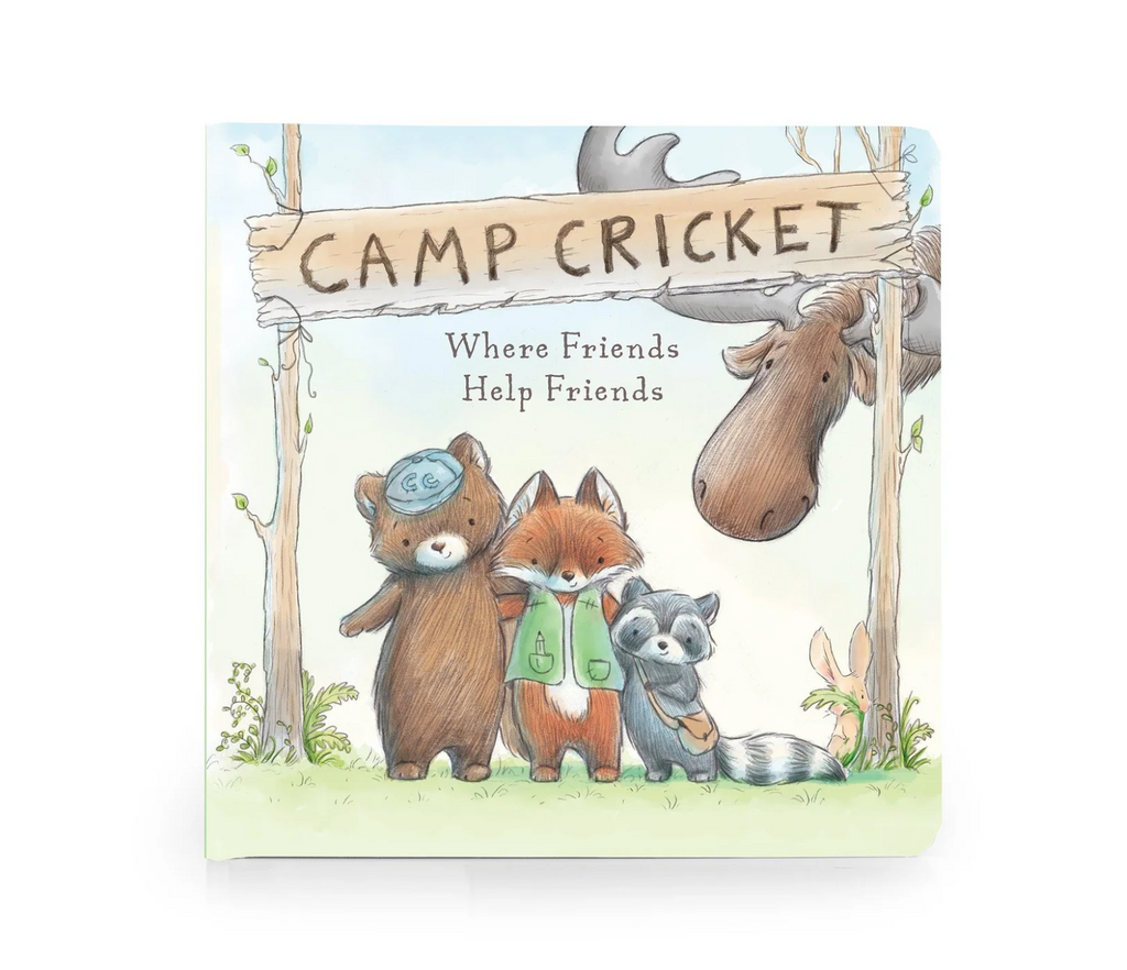 Camp Cricket Board Book-Baby-Bunnies By The Bay-Usher & Co - Women's Boutique Located in Atoka, OK and Durant, OK