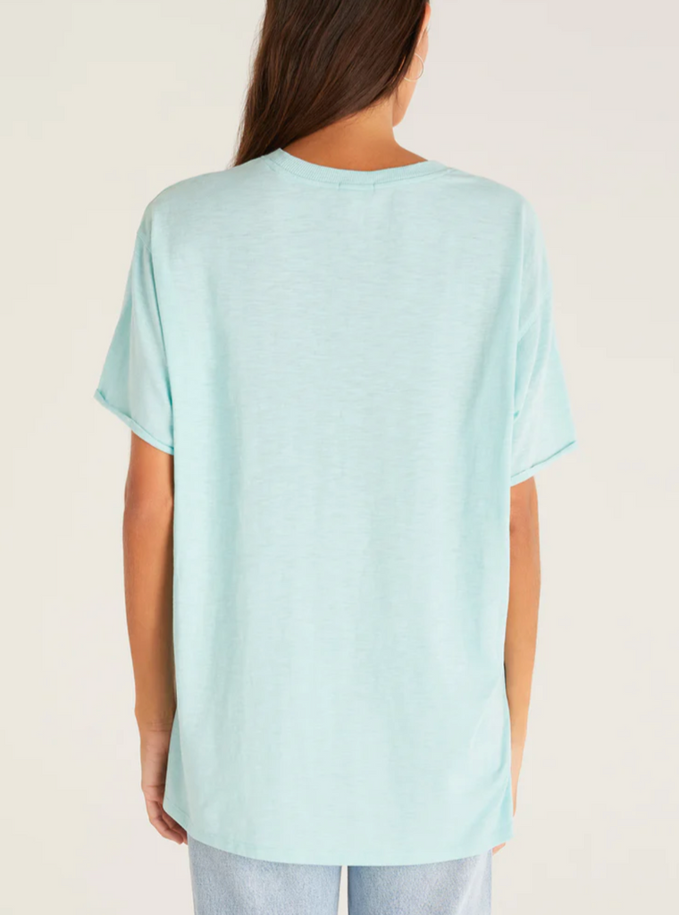 Rebel Oversized Tee, Oasis Blue-Short Sleeve Tops-Z SUPPLY-Usher & Co - Women's Boutique Located in Atoka, OK and Durant, OK
