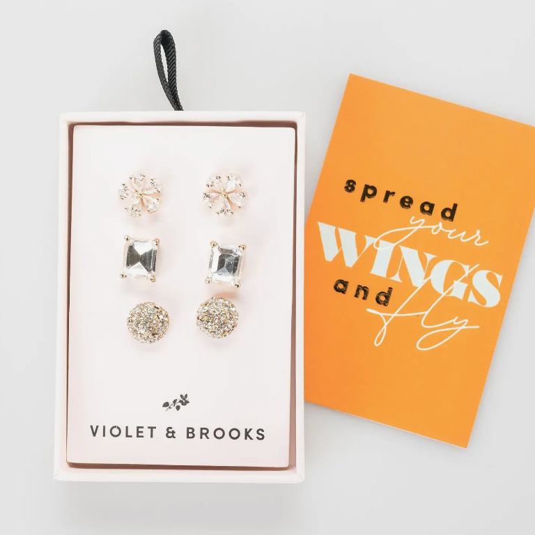 Everlyn + Cady Earring Trio-Earrings-Brooks & Violet-Usher & Co - Women's Boutique Located in Atoka, OK and Durant, OK