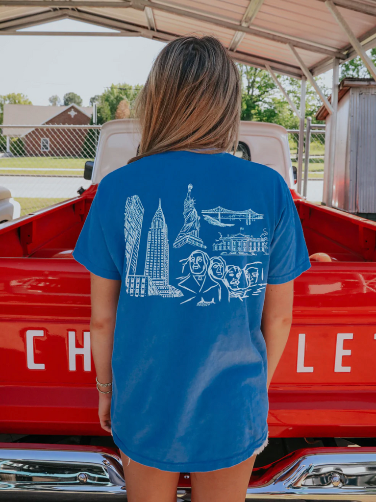 Americana Tee-Graphic Tees-Friday+Saturday-Usher & Co - Women's Boutique Located in Atoka, OK and Durant, OK