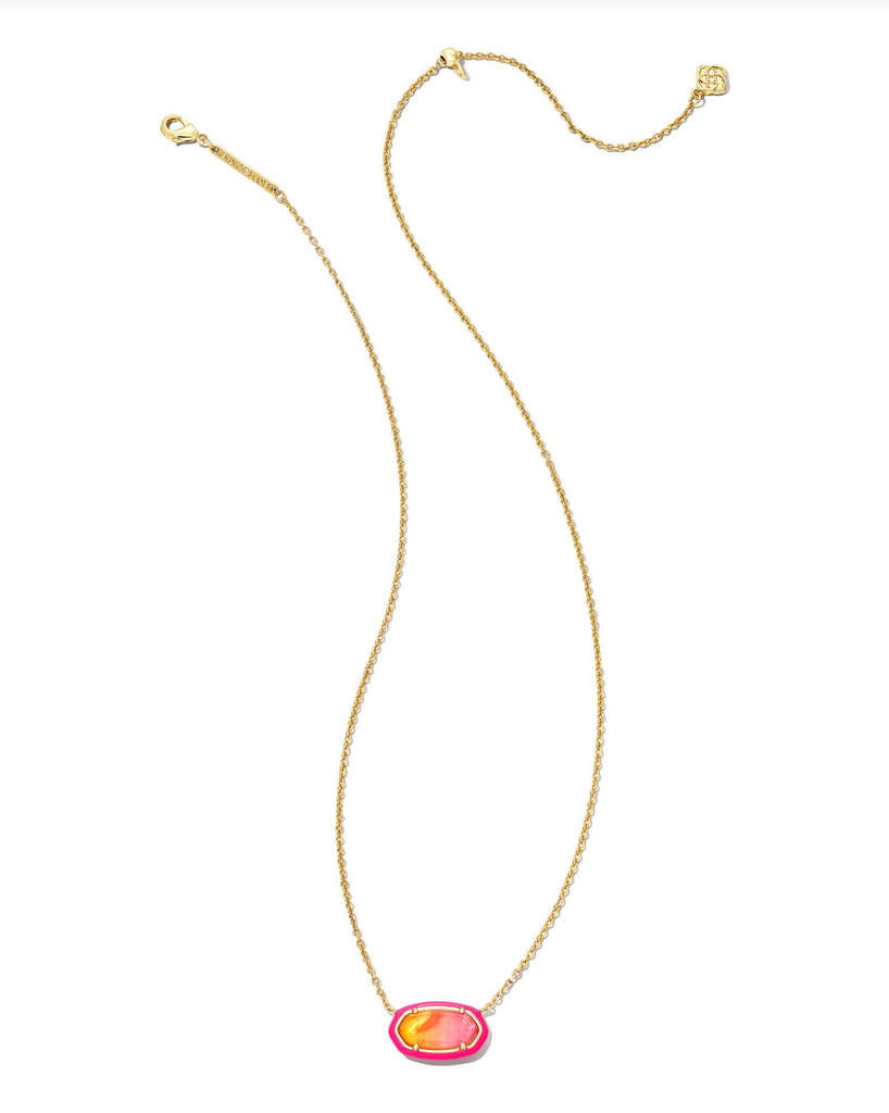 Kendra Scott: Elisa Enamel Necklace Gold-Necklaces-Kendra Scott-Usher & Co - Women's Boutique Located in Atoka, OK and Durant, OK