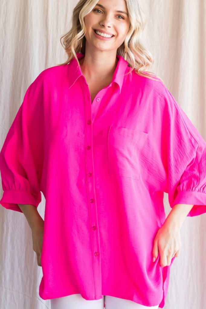 Making Magic Top-Pink-Short Sleeve Tops-JODIFL-Usher & Co - Women's Boutique Located in Atoka, OK and Durant, OK