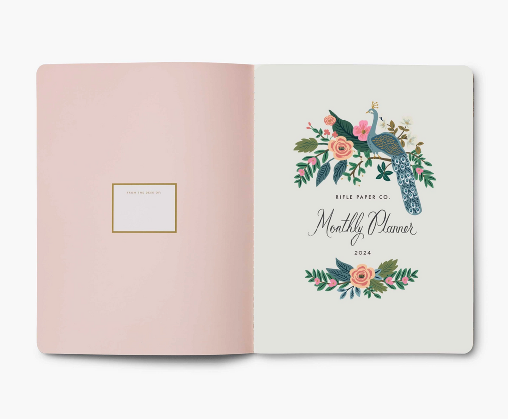 2024 Peacock Appointment Notebook-Planners-Rifle Paper Co-Usher & Co - Women's Boutique Located in Atoka, OK and Durant, OK