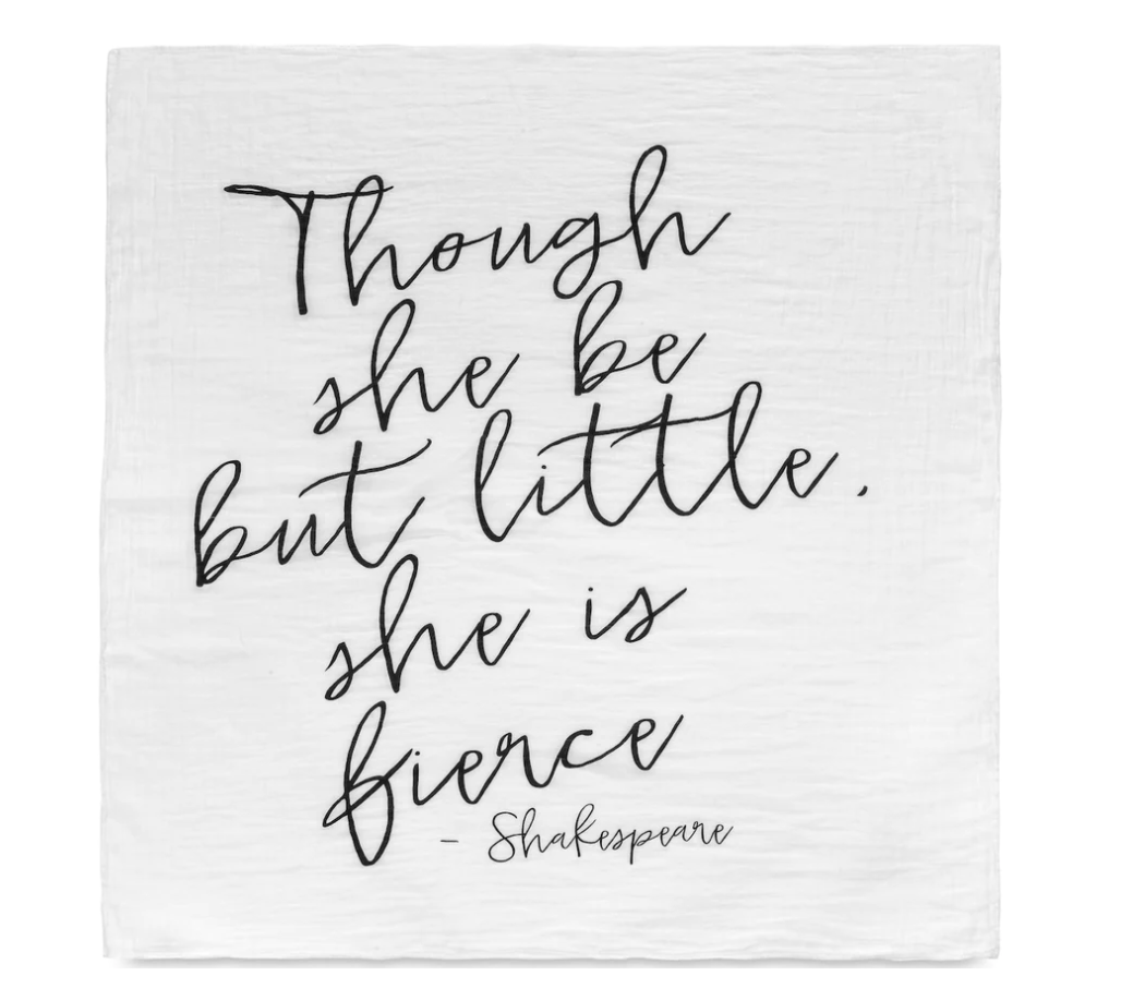 Organic Swaddle Blanket Though She Be Little-12- Baby/Kids/Men-Modern Burlap-Usher & Co - Women's Boutique Located in Atoka, OK and Durant, OK