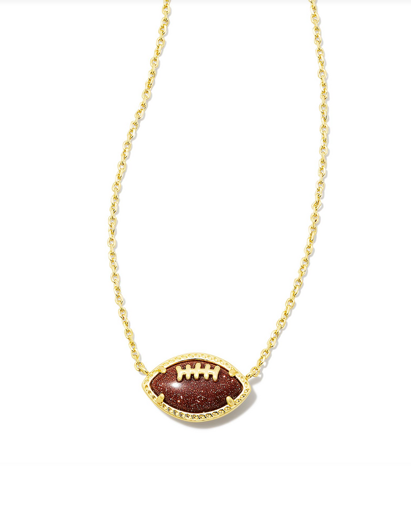 Kendra Scott: Football Necklace Gold-Necklaces-Kendra Scott-Usher & Co - Women's Boutique Located in Atoka, OK and Durant, OK