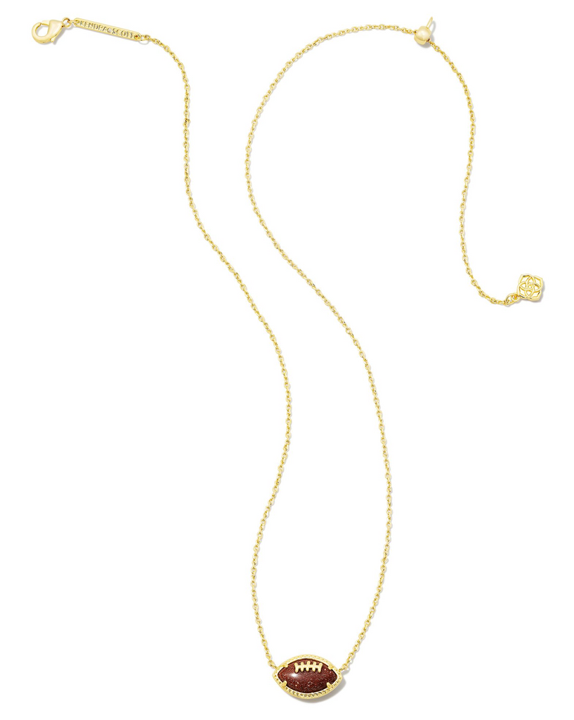 Kendra Scott: Football Necklace Gold-Necklaces-Kendra Scott-Usher & Co - Women's Boutique Located in Atoka, OK and Durant, OK