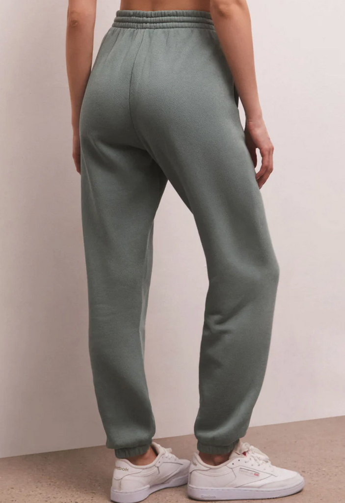 Z Supply: Sporty Fleece Jogger-Calypso Green-Pants-Z SUPPLY-Usher & Co - Women's Boutique Located in Atoka, OK and Durant, OK