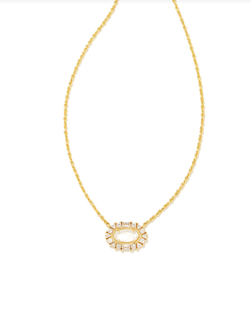 Kendra Scott: Elisa Crystal Frame-Gold-Necklaces-Kendra Scott-Usher & Co - Women's Boutique Located in Atoka, OK and Durant, OK