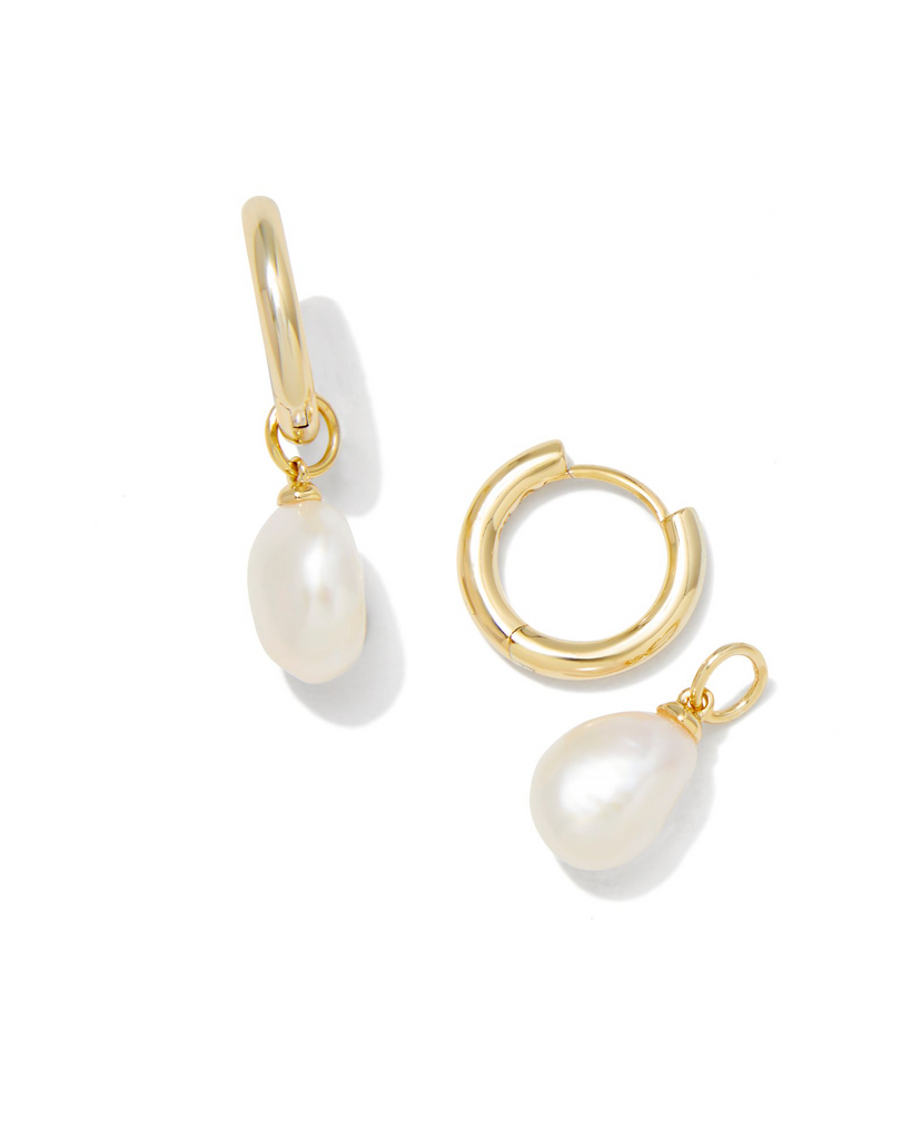 Kendra Scott: Willa Pearl Huggie-Earrings-Kendra Scott-Usher & Co - Women's Boutique Located in Atoka, OK and Durant, OK