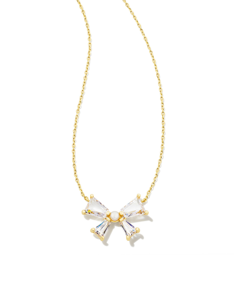 Kendra Scott: Blair Bow Necklace-Gold-Necklaces-Kendra Scott-Usher & Co - Women's Boutique Located in Atoka, OK and Durant, OK