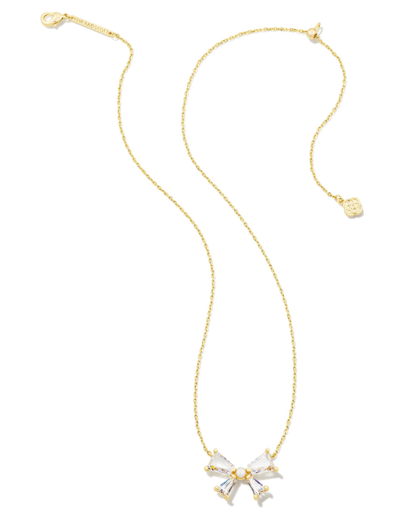 Kendra Scott: Blair Bow Necklace-Gold-Necklaces-Kendra Scott-Usher & Co - Women's Boutique Located in Atoka, OK and Durant, OK