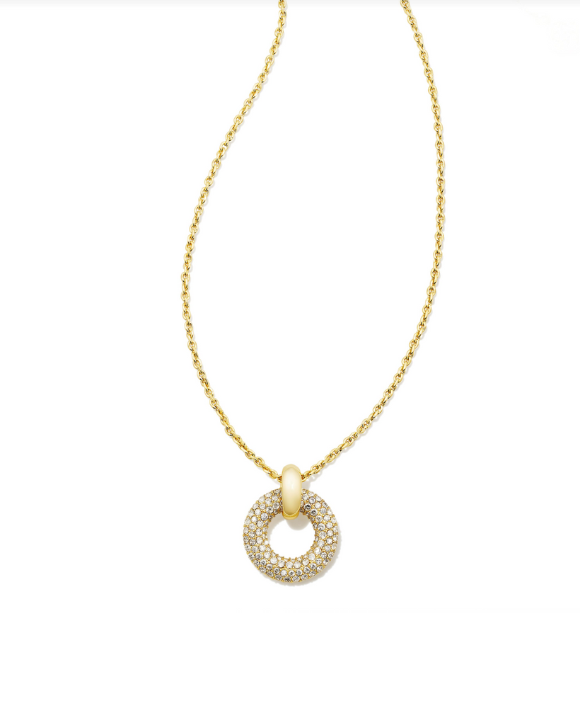 Kendra Scott: Mikki Pave Necklace-Gold-Necklaces-Kendra Scott-Usher & Co - Women's Boutique Located in Atoka, OK and Durant, OK