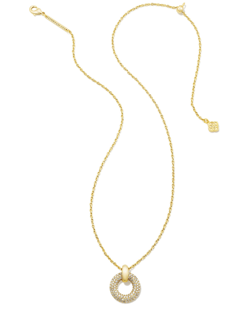 Kendra Scott: Mikki Pave Necklace-Gold-Necklaces-Kendra Scott-Usher & Co - Women's Boutique Located in Atoka, OK and Durant, OK