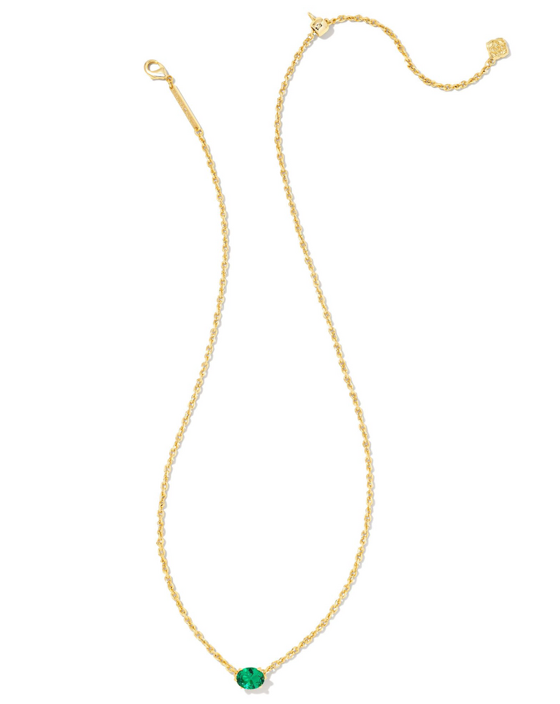 Kendra Scott: Cailin Necklace-Gold Green Crystal-Necklaces-Kendra Scott-Usher & Co - Women's Boutique Located in Atoka, OK and Durant, OK