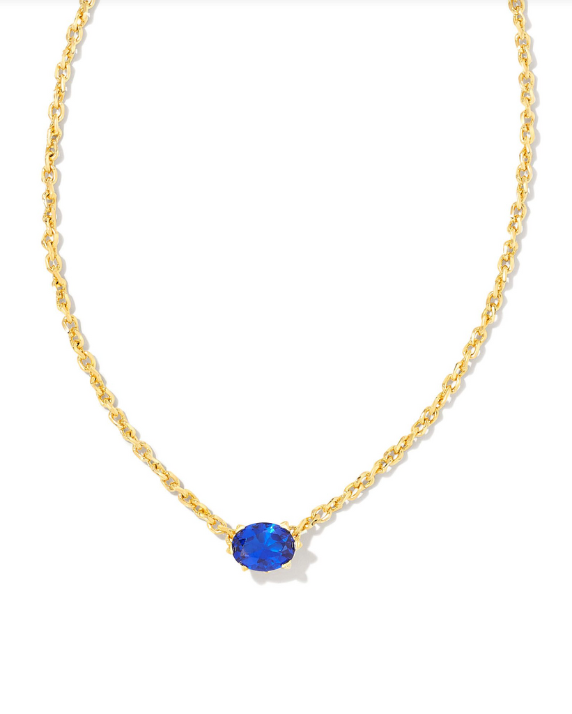 Kendra Scott: Cailin Necklace-Gold Blue Crystal-Necklaces-Kendra Scott-Usher & Co - Women's Boutique Located in Atoka, OK and Durant, OK