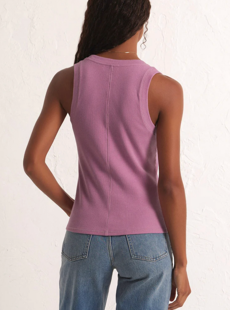 Z Supply: Sirena Rib Tank-Dusty Orchid-Tank Tops-Z SUPPLY-Usher & Co - Women's Boutique Located in Atoka, OK and Durant, OK