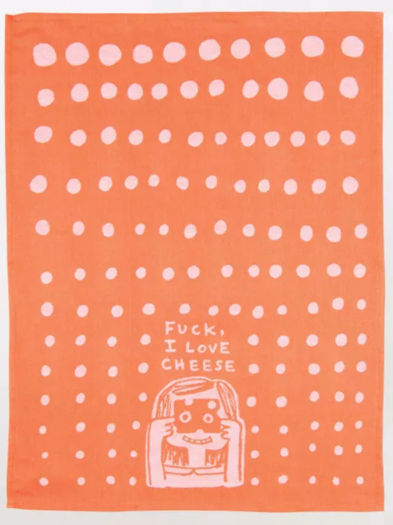 F***, I Love Cheese Dish Towel-Kitchen-Blue Q-Usher & Co - Women's Boutique Located in Atoka, OK and Durant, OK