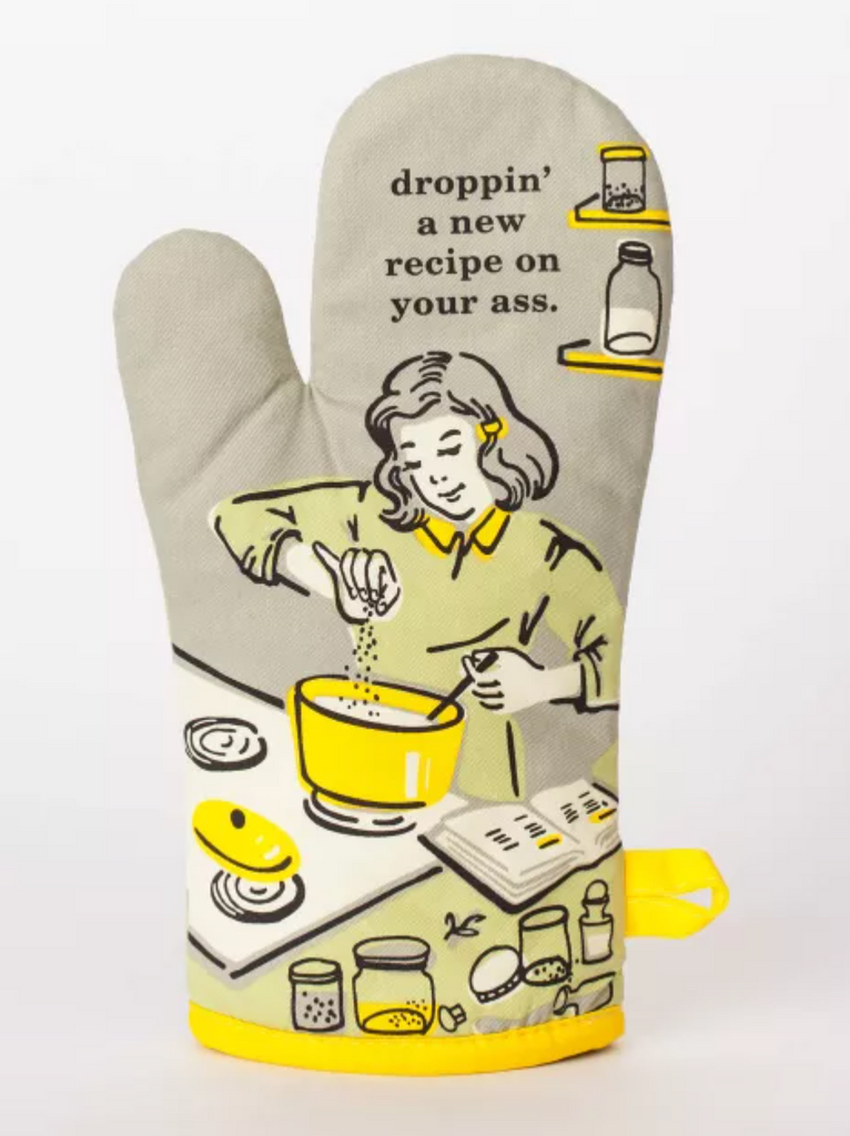 Droppin' A Recipe Oven Mitt-Kitchen-Blue Q-Usher & Co - Women's Boutique Located in Atoka, OK and Durant, OK