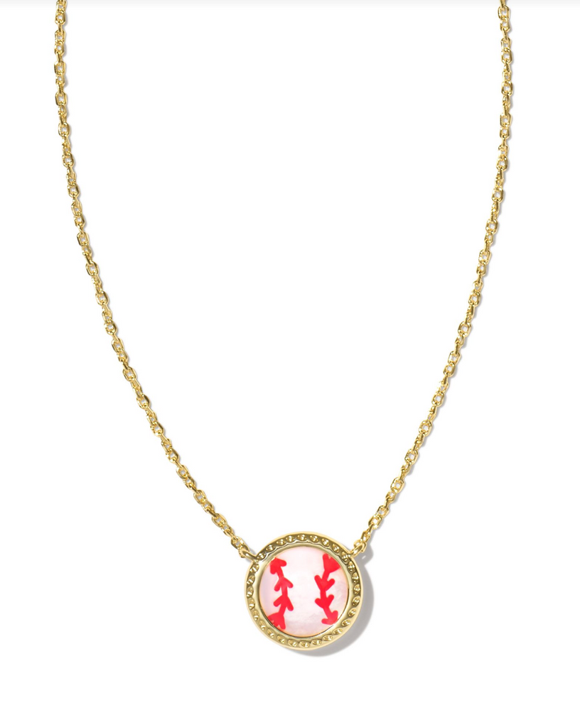 Kendra Scott: Baseball Necklace-Ivory Mother of Pearl-Necklaces-Kendra Scott-Usher & Co - Women's Boutique Located in Atoka, OK and Durant, OK