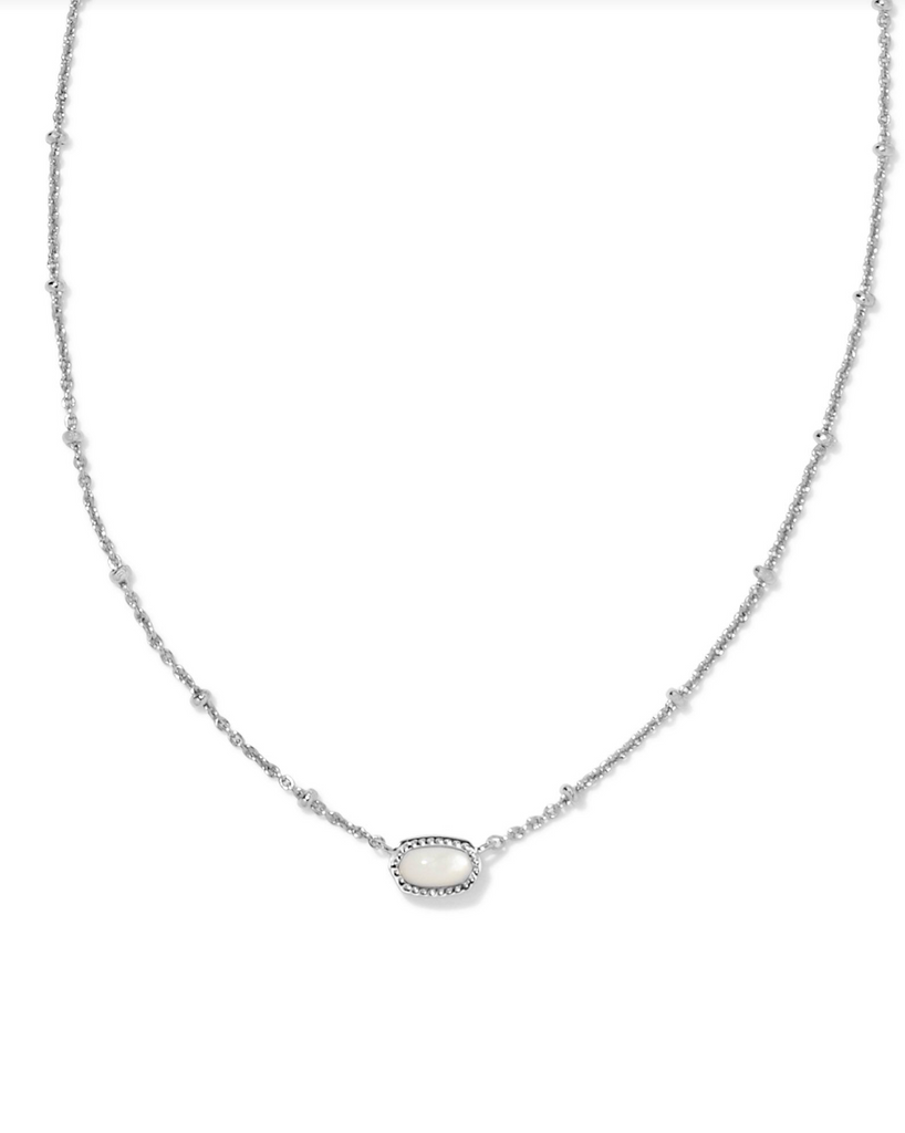 Kendra Scott: Mini Elisa-Silver-Necklaces-Kendra Scott-Usher & Co - Women's Boutique Located in Atoka, OK and Durant, OK