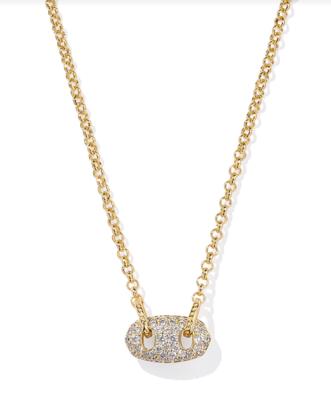 Kendra Scott: Bailey Pave Necklace-Gold-7- Jewelry-Kendra Scott-Usher & Co - Women's Boutique Located in Atoka, OK and Durant, OK