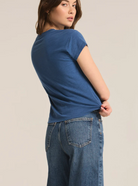 Z Supply: Modern Slub Tee-True Navy-1- Tops-Z SUPPLY-Usher & Co - Women's Boutique Located in Atoka, OK and Durant, OK
