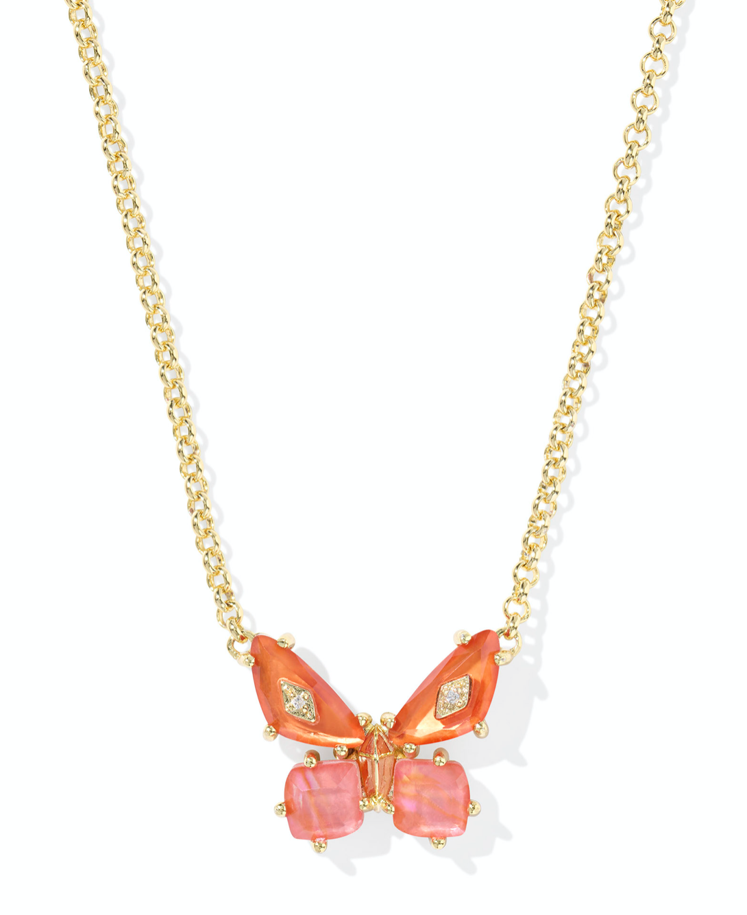 KENDRA SCOTT: Bianca Butterfly Pendant Necklace-Gold Orange Mix-7- Jewelry-Kendra Scott-Usher & Co - Women's Boutique Located in Atoka, OK and Durant, OK