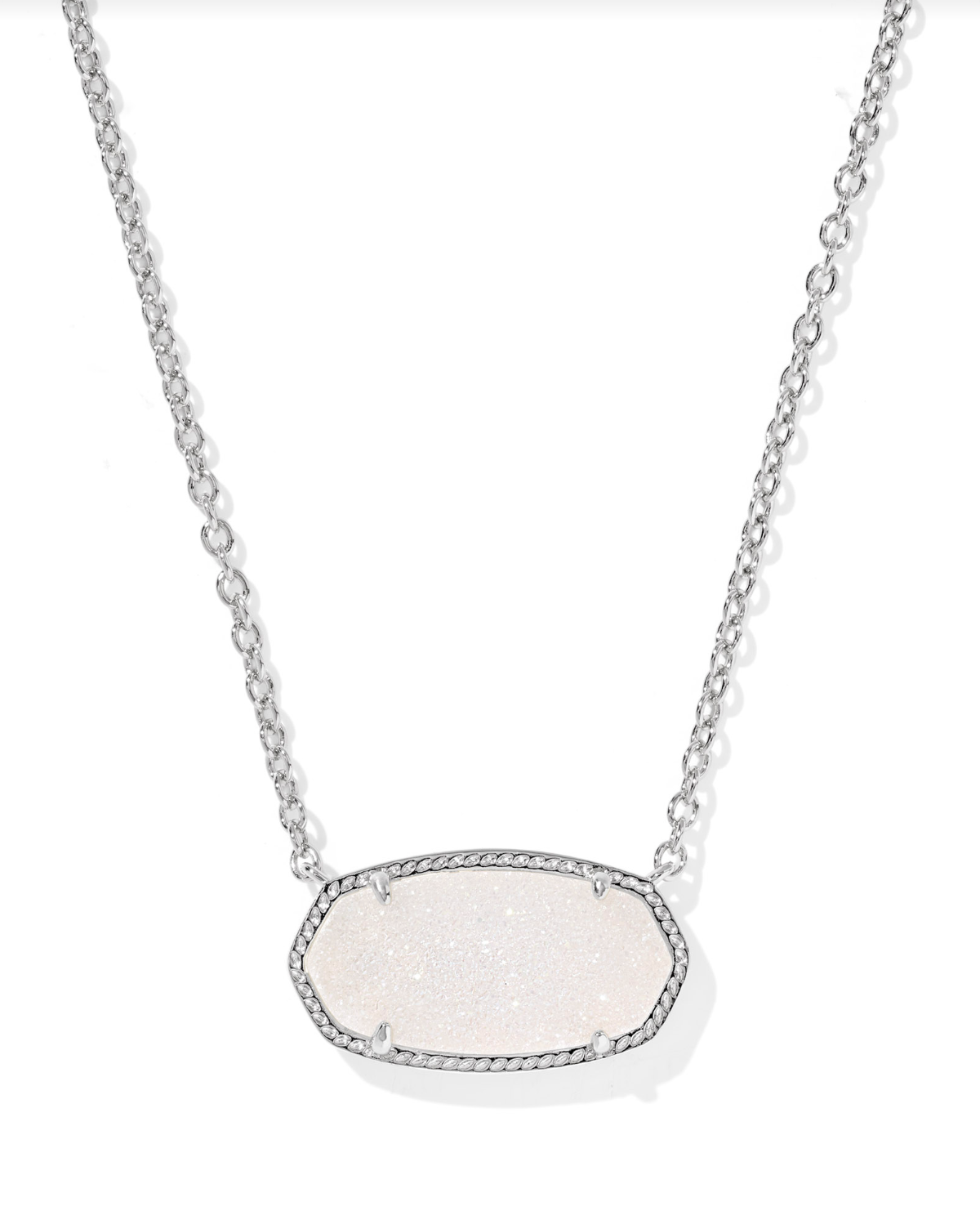 KENDRA SCOTT: Elisa Statement Necklace-Silver Iridescent Drusy-7- Jewelry-Kendra Scott-Usher & Co - Women's Boutique Located in Atoka, OK and Durant, OK