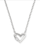 KENDRA SCOTT: Emery Heart Necklace-Silver White CZ-7- Jewelry-Kendra Scott-Usher & Co - Women's Boutique Located in Atoka, OK and Durant, OK