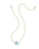 Kendra Scott: Bunny Necklace-Gold Matte Light Blue Dichroic Glass-7- Jewelry-KENDRA SCOTT-Usher & Co - Women's Boutique Located in Atoka, OK and Durant, OK