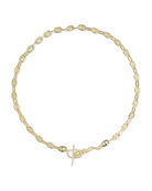 Kendra Scott: Elisa Toggle Link And Chain Necklace-Gold White CZ-7- Jewelry-KENDRA SCOTT-Usher & Co - Women's Boutique Located in Atoka, OK and Durant, OK