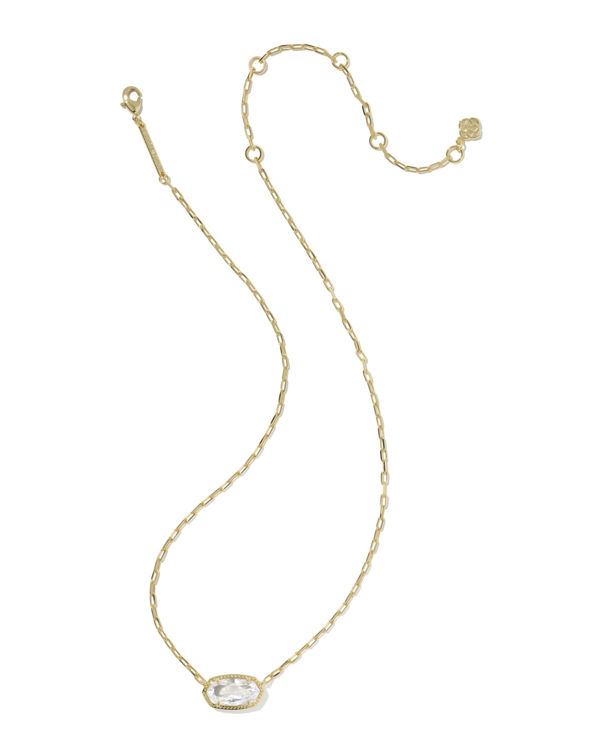 Kendra Scott: Elisa Luxe Necklace-Gold White CZ-7- Jewelry-KENDRA SCOTT-Usher & Co - Women's Boutique Located in Atoka, OK and Durant, OK