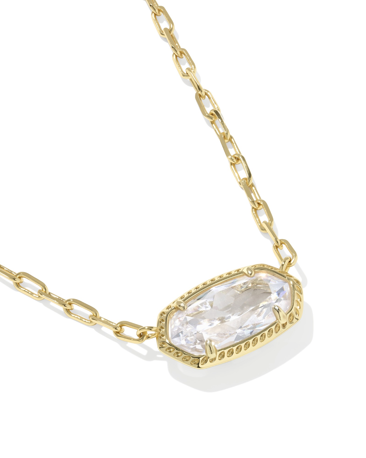 Kendra Scott: Elisa Luxe Necklace-Gold White CZ-7- Jewelry-KENDRA SCOTT-Usher & Co - Women's Boutique Located in Atoka, OK and Durant, OK