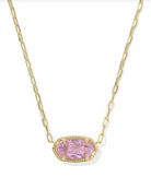 Kendra Scott: Elisa Luxe Necklace-Gold Light Pink CZ-7- Jewelry-KENDRA SCOTT-Usher & Co - Women's Boutique Located in Atoka, OK and Durant, OK