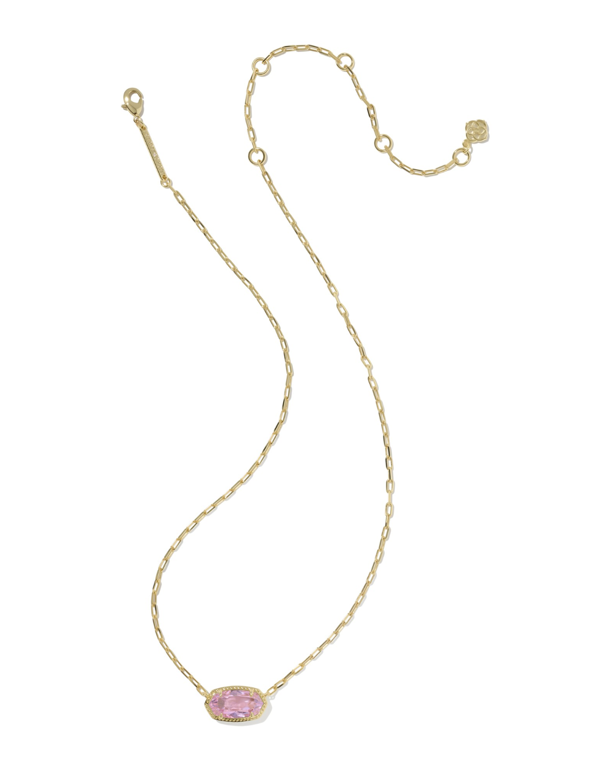 Kendra Scott: Elisa Luxe Necklace-Gold Light Pink CZ-7- Jewelry-KENDRA SCOTT-Usher & Co - Women's Boutique Located in Atoka, OK and Durant, OK